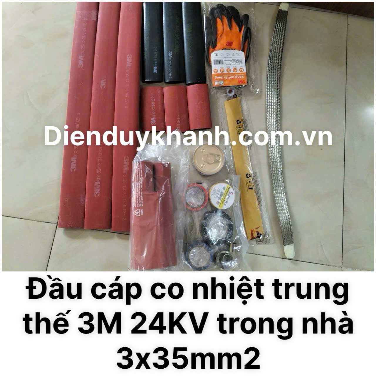 Đầu Cáp Co Nhiệt Trung Thế Trong Nhà 24KV ID 3C (J)4S-35(3x35mm2) MHI